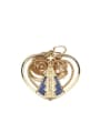 thumb Brass Cubic Zirconia Heart Ethnic Regligious Necklace 3