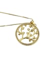 thumb Brass Cubic Zirconia Round Vintage Necklace 3