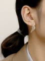 thumb Brass Cubic Zirconia Wing Vintage Stud Trend Korean Fashion Earring 2