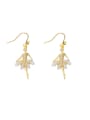 thumb Brass Cubic Zirconia Irregular Dainty Hook Trend Korean Fashion Earring 0