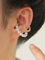 thumb Brass Imitation Pearl Geometric Vintage Single Earring(Only One) 1