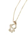 thumb Brass Rhinestone Angel Minimalist Cute Pendant  Necklace 2