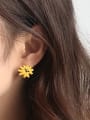 thumb Alloy Enamel Flower Minimalist Stud Earring 1