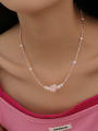 thumb Brass Imitation Pearl Flower Trend Necklace 1