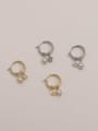 thumb Brass Cubic Zirconia Round Vintage Huggie Trend Korean Fashion Earring 1
