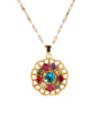 thumb Copper Cubic Zirconia Flower Trend (Rotating Pendant) Necklace(Rotating Pendant) 4