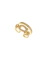 thumb Brass Cubic Zirconia Geometric Minimalist Stackable Ring 3