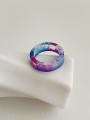 thumb Tin Alloy Acrylic Multi Color Geometric Minimalist Band Ring 3