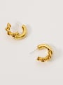 thumb Brass Geometric Vintage Hoop Trend Korean Fashion Earring 2