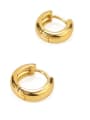 thumb Brass Round Minimalist Huggie Earring(ONLY ONE PCS) 2