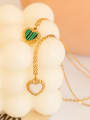 thumb Brass Shell Heart Minimalist Necklace 3