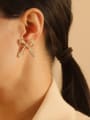 thumb Brass Cubic Zirconia Bowknot Ethnic Stud Trend Korean Fashion Earring 1