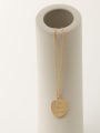 thumb Brass Coin Minimalist Irregular Pendant Necklace 2