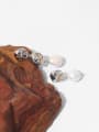 thumb Brass Freshwater Pearl Asymmetry Tassel Minimalist Drop Earring(Single -Only One) 3