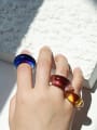 thumb Millefiori Glass Multi Color Round Artisan Band Ring 2