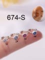 thumb Stainless steel Cubic Zirconia Round Hip Hop Single Earring 1