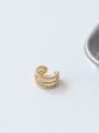 thumb Brass Cubic Zirconia Geometric Minimalist Single  Clip Earring(Single) 2