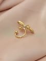 thumb Brass Cubic Zirconia Bowknot Minimalist Clip Earring 3