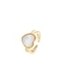 thumb Brass Shell Heart Trend Band Ring 0