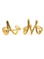 thumb Brass Message Letter Vintage Band Ring 4