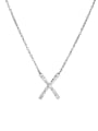 thumb Stainless steel Letter Minimalist Necklace 2