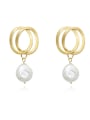 thumb Copper Imitation Pearl Geometric Minimalist Drop Trend Korean Fashion Earring 4