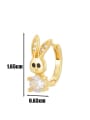 thumb Brass Cubic Zirconia Animal Trend Single Earring 2