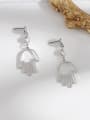 thumb Copper Hollow Exaggerated palm abstract long Trend Korean Fashion Earrings 1