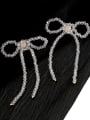 thumb Brass Imitation Crystal Bowknot Bohemia Drop Trend Korean Fashion Earring 0