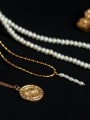 thumb Brass Imitation Pearl Geometric Vintage Necklace 2