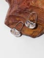 thumb Brass Cubic Zirconia Geometric Minimalist Hook Earring 3