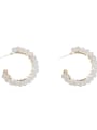 thumb Copper Crystal  Cute Exaggerated circle hollow  Stud Trend Korean Fashion Earring 3