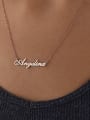 thumb Stainless steel  Minimalist   Letter  Pendant Necklace 1