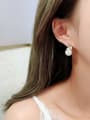 thumb Copper Imitation Pearl Heart Minimalist Stud Trend Korean Fashion Earring 1
