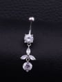 thumb Stainless steel Cubic Zirconia Water Drop Hip Hop Belly Rings & Belly Bars 2