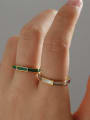thumb Brass Shell Geometric Minimalist Band Ring 1