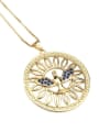 thumb Brass cubic zirconia ethical hollow round Pendant Necklace 3