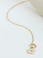 thumb Brass Shell Flower Minimalist Pendant Necklace 3