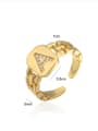 thumb Brass Cubic Zirconia Letter Vintage Band Ring 4