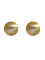thumb Brass Smooth Round Ball Minimalist Clip Earring 4