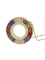 thumb Brass cubic zirconia round luxury Pendant Necklace 4
