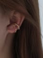 thumb Brass Rhinestone Geometric Vintage Chain Clip Earring( single) 1