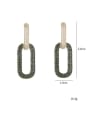 thumb Brass Cubic Zirconia Geometric Dainty Drop Earring 2
