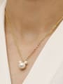 thumb Brass Imitation Pearl Geometric Minimalist Trend Korean Fashion Necklace 2