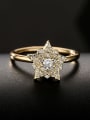 thumb Brass Cubic Zirconia Star Vintage Band Ring 1