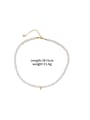 thumb Brass Imitation Pearl Round Minimalist Beaded Necklace 2