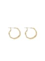 thumb Brass Imitation Pearl Geometric Vintage Hoop Trend Korean Fashion Earring 3