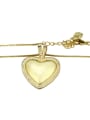 thumb Brass Rhinestone minimalist Heart Pendant Necklace 4