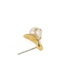 thumb Brass Imitation Pearl Water Drop Vintage Stud Earring 2