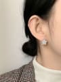 thumb Copper Cubic Zirconia Heart Dainty Stud Trend Korean Fashion Earring 2